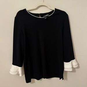Karl Lagerfeld Paris Black and White Women's Top - Small